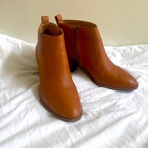 Madewell brown leather booties
